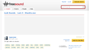 Freesound聲音庫：Lock 3 - Shackle.wav