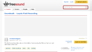 Freesound聲音庫：Loyola Field Recording