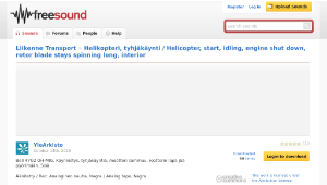 Freesound聲音庫：Helikopteri, tyhjäkäynti / Helicopter, start, idling, engine shut down, rotor blade stays spinning-資源代表圖