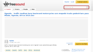 Freesound聲音庫：traffic medium busy boulevard motorcycles cars mopeds trucks pedestrians pass Mbale, Uganda, Africa-資源代表圖