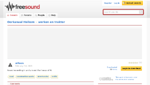 Freesound聲音庫：werken en traktor