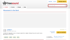 Freesound聲音庫：Movement in the Dark縮圖