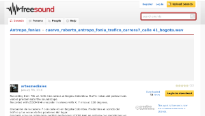 Freesound聲音庫：cuervo_roberto_antropo_fonia_trafico_carrera7_calle 41_bogota.wav-資源代表圖