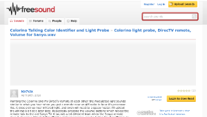 Freesound聲音庫：Colorino light probe, DirecTV remote, Volume for Sanyo.wav-資源代表圖