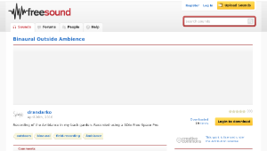 Freesound聲音庫：Binaural Outside Ambience-資源代表圖