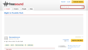 Freesound聲音庫：Night in Franklin Park