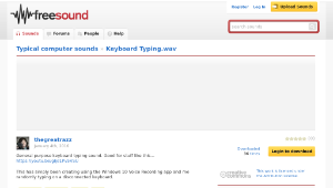 Freesound聲音庫：Keyboard Typing.wav縮圖