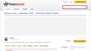 Freesound聲音庫：Chinatown Hindu Temple 2縮圖