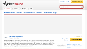 Freesound聲音庫：Enterrament Sardina - Batucada playa