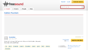 Freesound聲音庫：Sablon Fountain-資源代表圖