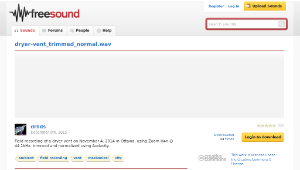 Freesound聲音庫：dryer-vent_trimmed_normal.wav