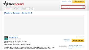 Freesound聲音庫：Shield Hit 5縮圖