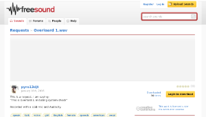 Freesound聲音庫：Overloard 1.wav