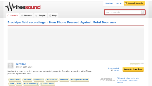 Freesound聲音庫：Hum Phone Pressed Against Metal Door.wav-資源代表圖