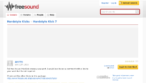 Freesound聲音庫：Hardstyle Kick 7