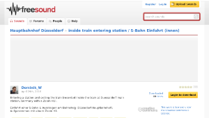 Freesound聲音庫：inside train entering station / S-Bahn Einfahrt (innen)