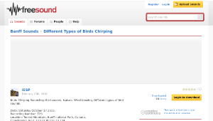 Freesound聲音庫：Different Types of Birds Chirping