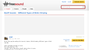 Freesound聲音庫：Different Types of Birds Chirping縮圖