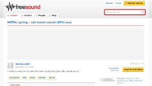 Freesound聲音庫：METAL spring - coil metal sound (SFX).wav