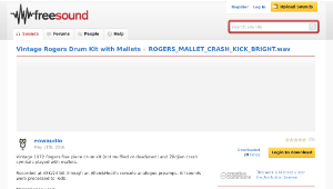 Freesound聲音庫：ROGERS_MALLET_CRASH_KICK_BRIGHT.wav縮圖