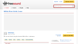 Freesound聲音庫：White River birds 2.wav縮圖