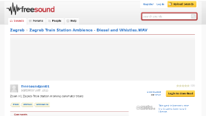 Freesound聲音庫：Zagreb Train Station Ambience - Diesel and Whistles.WAV