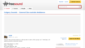 Freesound聲音庫：General Zoo outside Ambience