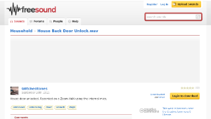 Freesound聲音庫：House Back Door Unlock.wav縮圖
