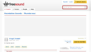 Freesound聲音庫：Thunder.wav縮圖