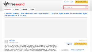 Freesound聲音庫：Colorino light probe, incandescent light, round bulb on & off.wav縮圖