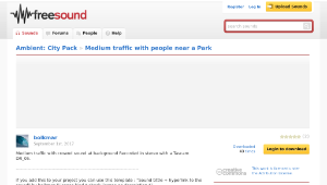 Freesound聲音庫：Medium traffic with people near a Park-資源代表圖