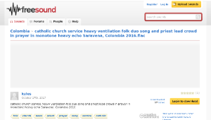 Freesound聲音庫：catholic church service heavy ventilation folk duo song and priest lead crowd in prayer in monotone-資源代表圖