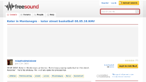 Freesound聲音庫：kotor street basketball 08.05.16.WAV