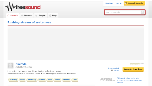 Freesound聲音庫：Rushing stream of water.wav縮圖