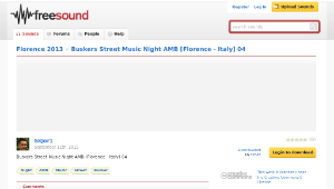 Freesound聲音庫：Buskers Street Music Night AMB [Florence - Italy] 04-資源代表圖