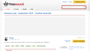 Freesound聲音庫：Gombak Roadside-資源代表圖