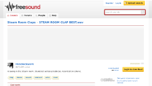 Freesound聲音庫：STEAM ROOM CLAP BEST.wav縮圖