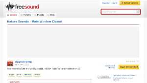 Freesound聲音庫：Rain Window Closed縮圖