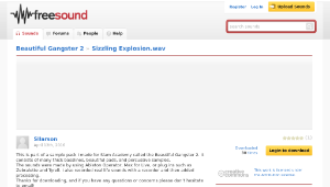 Freesound聲音庫：Sizzling Explosion.wav