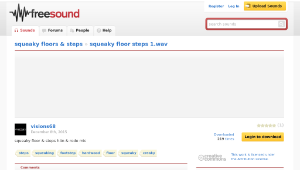 Freesound聲音庫：squeaky floor steps 1.wav縮圖