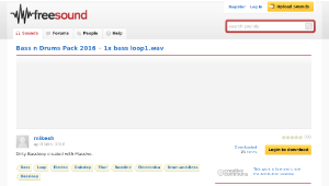 Freesound聲音庫：1x bass loop1.wav