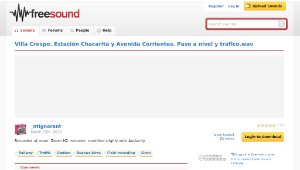 Freesound聲音庫：Villa Crespo. EstacioĚn Chacarita y Avenida Corrientes. Paso a nivel y traĚfico.wav縮圖
