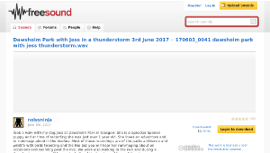 Freesound聲音庫：170603_0041 dawsholm park with jess thunderstorm.wav-資源代表圖