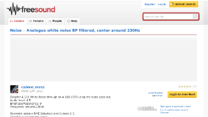 Freesound聲音庫：Analogue white noise BP filtered, center around 230Hz 縮圖