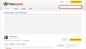 Freesound聲音庫：Pocket door close, INT.wav縮圖