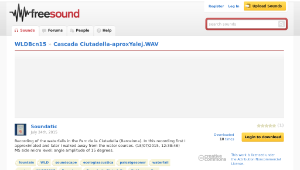 Freesound聲音庫：Cascada Ciutadella-aproxYalej.WAV縮圖