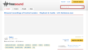 Freesound聲音庫：Elephant & Castle - LCC Ambience.wav