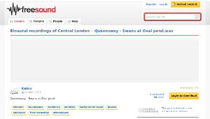 Freesound聲音庫：Queensway - Swans at Oval pond.wav-資源代表圖