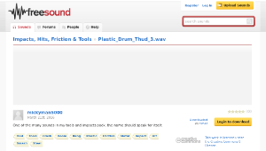 Freesound聲音庫：Plastic_Drum_Thud_3.wav縮圖