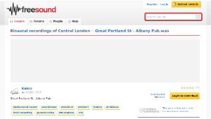 Freesound聲音庫：Great Portland St - Albany Pub.wav縮圖